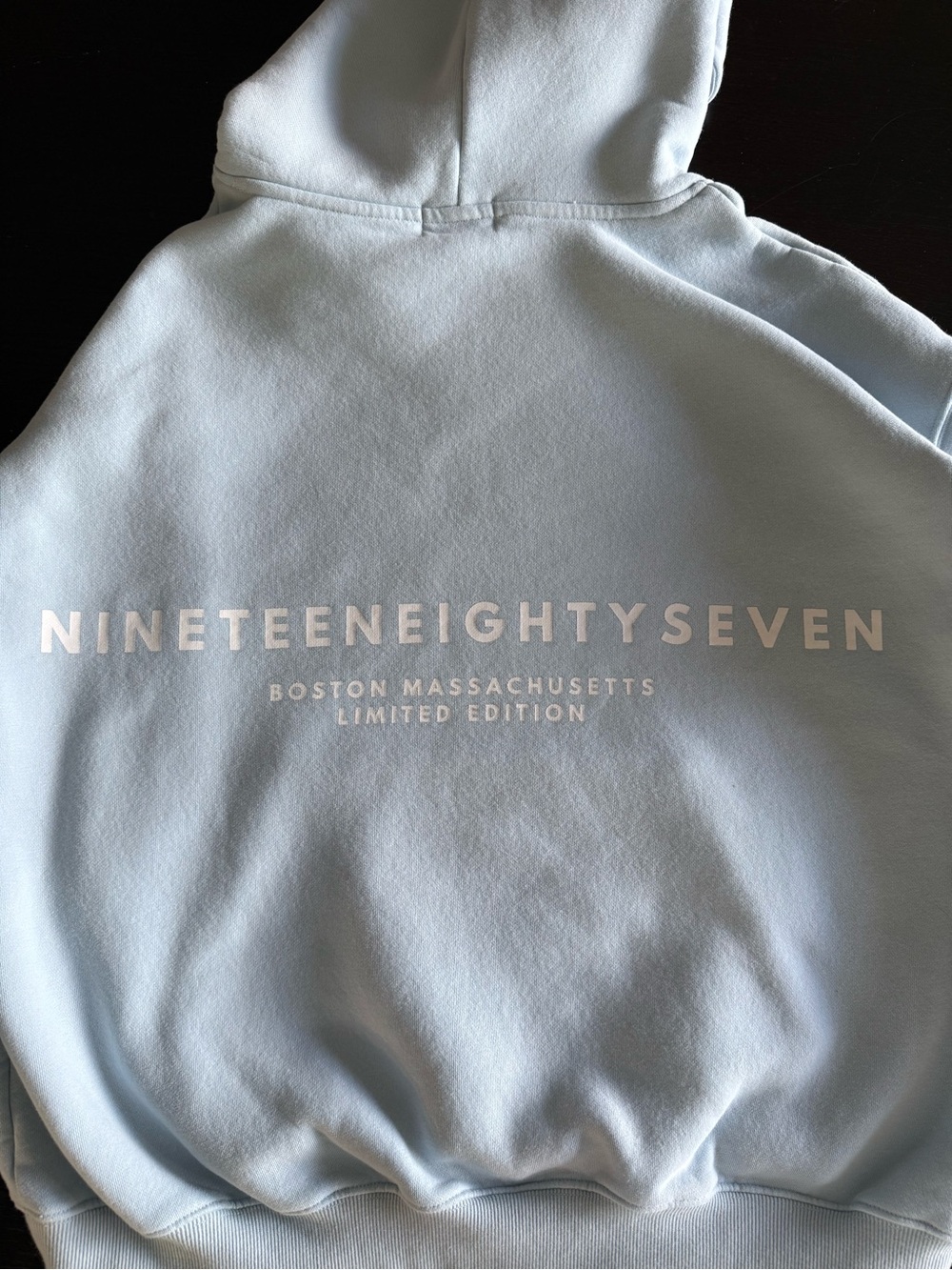 1987 Light Blue Hoodie & Wide Leg Sweatpants Set - Picture 6 of 12